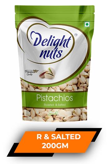 D Nuts Pistachios R & Salted 200gm